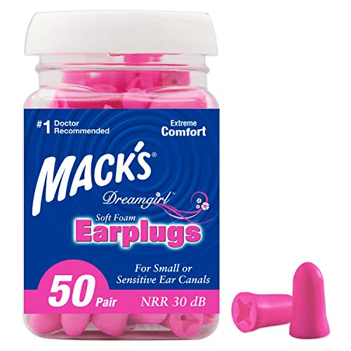 Macks Dreamgirl Soft Foam Earplugs, 50 Pair, Pink - 30dB NRR, 33...