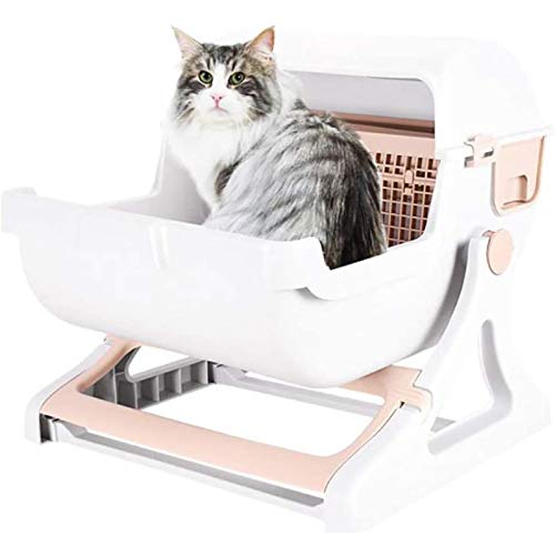 Macro Self Cleaning Cat Litter Box,Extra Large Semi-Automatic Cat...