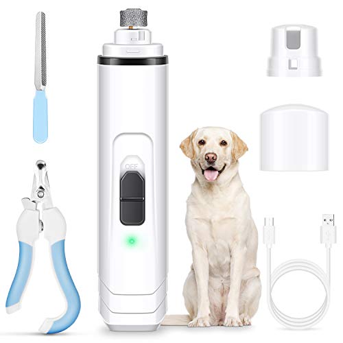 Magicfun Pet Nail Grinder for Dogs, 2 Speeds Rechargeable Dog Nai...