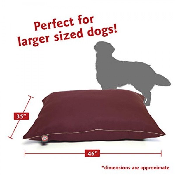 35x46 Burgundy Super Value Pet Dog Bed By Majestic Pet Products L...