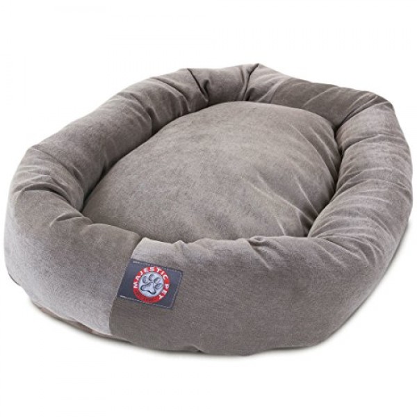 40 inch Vintage Villa Collection Micro Velvet Bagel Dog Bed By Ma...