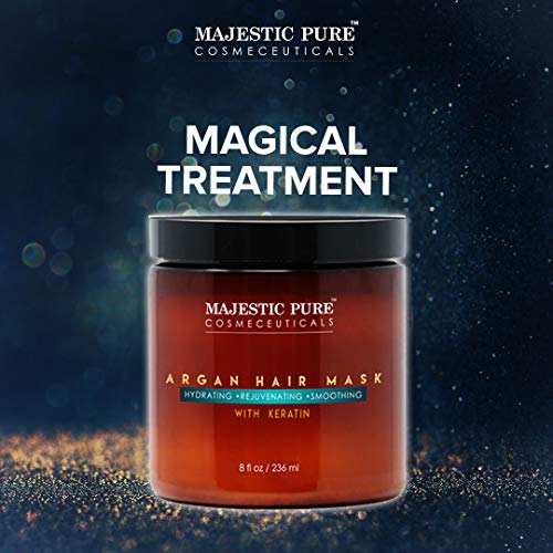 MAJESTIC PURE Argan Hair Mask with Keratin - Rejuvenating, Hydrat...