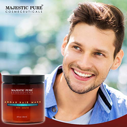MAJESTIC PURE Argan Hair Mask with Keratin - Rejuvenating, Hydrat...