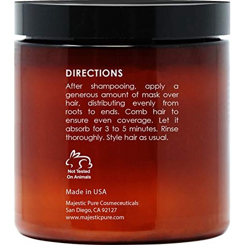 MAJESTIC PURE Argan Hair Mask with Keratin - Rejuvenating, Hydrat...