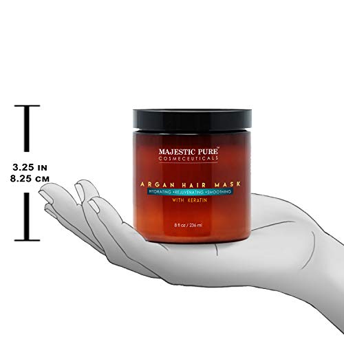 MAJESTIC PURE Argan Hair Mask with Keratin - Rejuvenating, Hydrat...