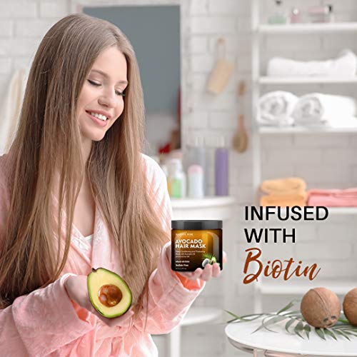 MAJESTIC PURE Avocado and Coconut Hair Mask for Dry Damaged Hair ...