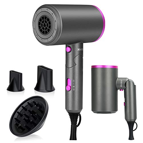 Professional Hair Dryer, MANLI Ionic Hair Dryer with Diffuser, 18...