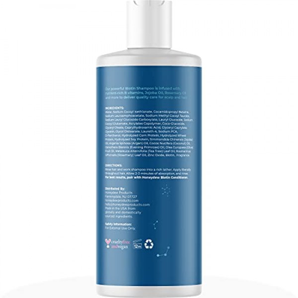 Biotin Hair Shampoo for Thinning Hair - Volumizing Biotin Shampoo for Men 8 oz