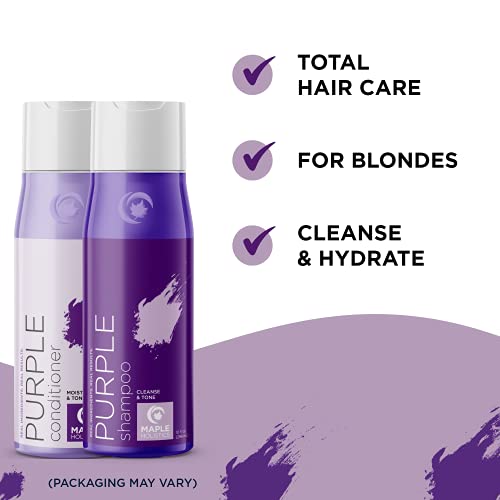 Purple Shampoo and Conditioner for Blonde Hair - Sulfate Free Pur...
