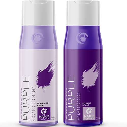 Purple Shampoo and Conditioner for Blonde Hair - Sulfate Free Pur...