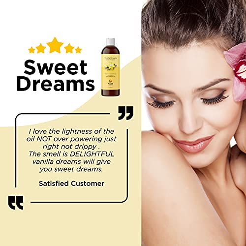 Sensual Vanilla Massage Oil - Men and Women with Pure Jojoba Swee...