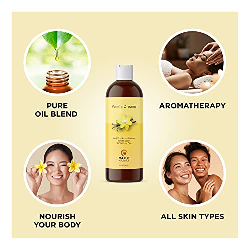 Sensual Vanilla Massage Oil - Men and Women with Pure Jojoba Swee...