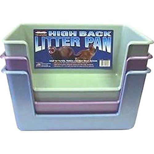 Marshall High Back Ferret Litter Pan Single Pan. Colors May Vary.