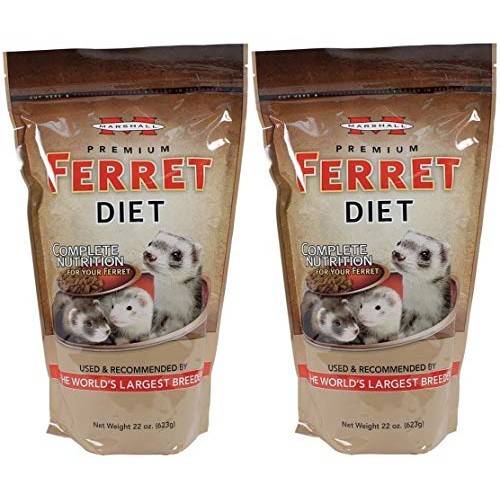 Marshall Pet Products 2 Pack of Premium Ferret Diet, 22 Ounces Pe...