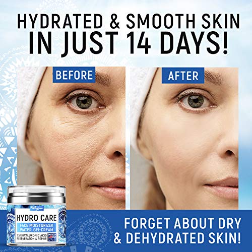 Water Gel Cream - Water Based Face Moisturizer Collagen Cream - M...