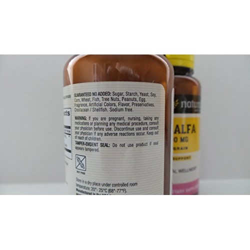Mason Natural Alfalfa Dehydrated Leaves 650mg Tablets, Double Str...