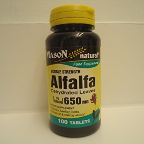 Mason Natural Alfalfa Dehydrated Leaves 650mg Tablets, Double Str...