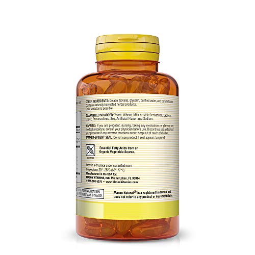 Mason Natural, Flax Seed Oil, 1000 Mg Omega 3-6-9 Linaza, Softg...