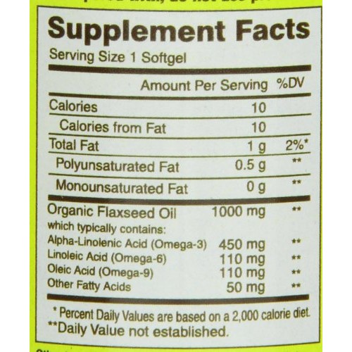 Mason Natural, Flax Seed Oil, 1000 Mg Omega 3-6-9 Linaza, Softg...