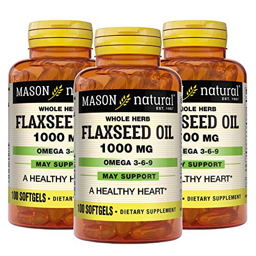 Mason Natural, Flax Seed Oil, 1000 Mg Omega 3-6-9 Linaza, Softg...