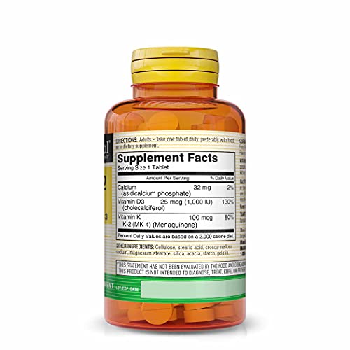 Mason Natural Vitamin K2 100 mcg Plus Vitamin D3 - Supports Bone,...