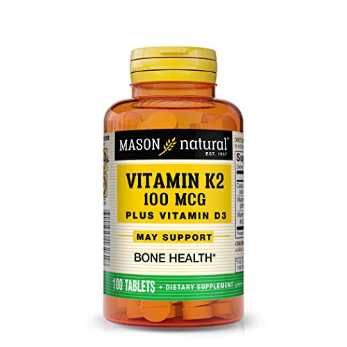 Mason Natural Vitamin K2 100 mcg Plus Vitamin D3 - Supports Bone,...