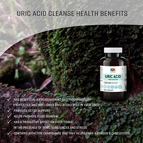 Uric Acid Capsules - Herbal Supplement Promoting Liver Cleanse, A...