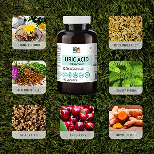 Uric Acid Capsules - Herbal Supplement Promoting Liver Cleanse, A...