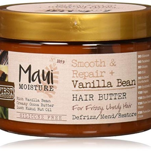 Maui Moisture Smooth & Repair Vanilla Bean Anti-Frizz Hair Butter...
