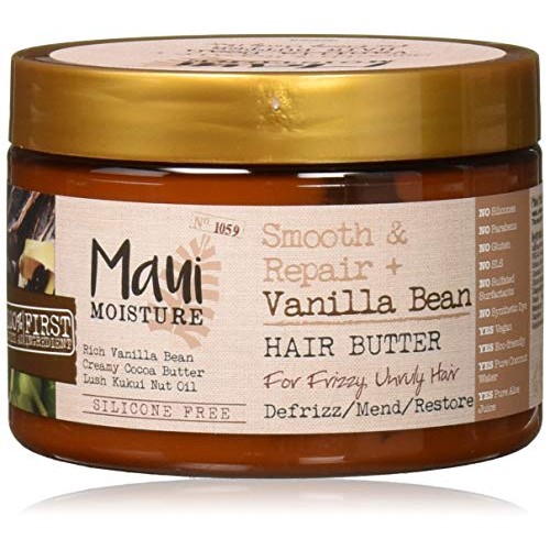 Maui Moisture Smooth & Repair Vanilla Bean Anti-Frizz Hair Butter...