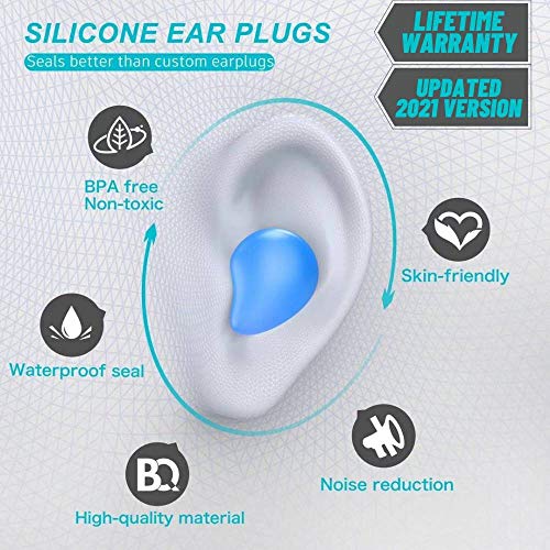 Silicone Ear Plugs for Sleeping Swimming,Reusable Moldable Noise ...