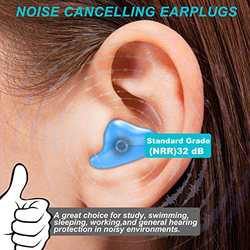 Silicone Ear Plugs for Sleeping Swimming,Reusable Moldable Noise ...