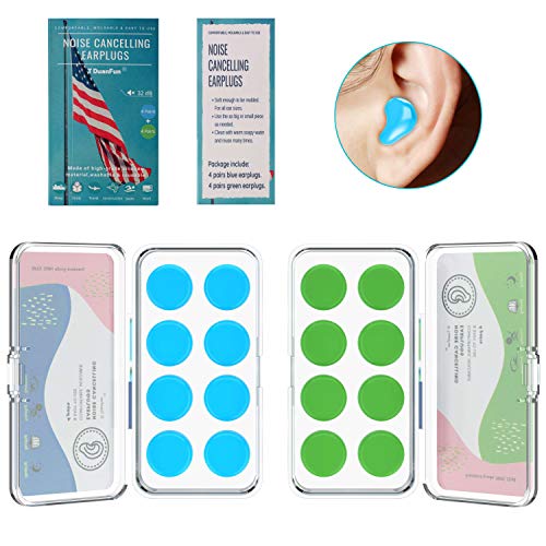 Silicone Ear Plugs for Sleeping Swimming,Reusable Moldable Noise ...