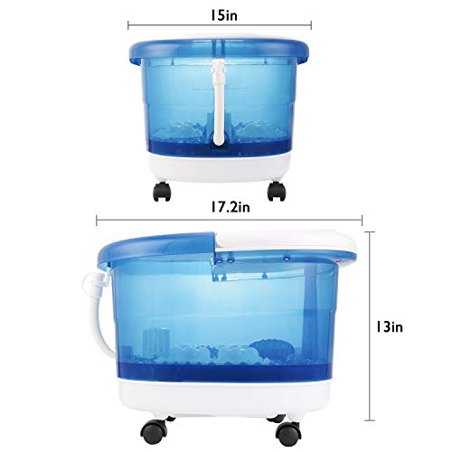 Foot Spa Bath Massager 6 in 1-Heat, Bubbles, Vibration, 4 Motoriz...
