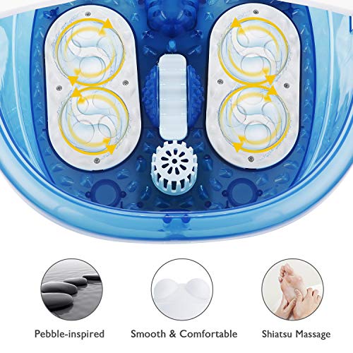 Foot Spa Bath Massager 6 in 1-Heat, Bubbles, Vibration, 4 Motoriz...