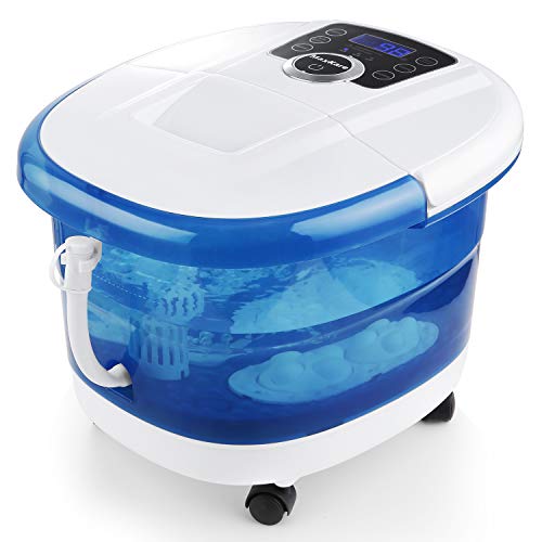 Foot Spa Bath Massager 6 in 1-Heat, Bubbles, Vibration, 4 Motoriz...
