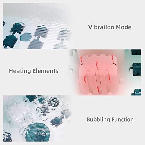 Foot Spa/Bath Massager with Heat, Bubbles, and Vibration, Digital...