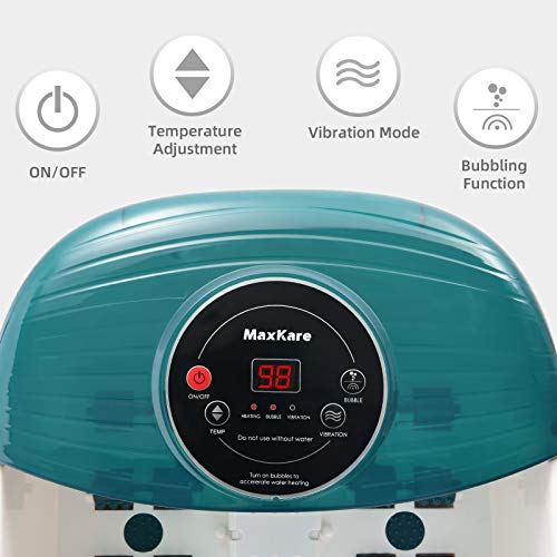 Foot Spa/Bath Massager with Heat, Bubbles, and Vibration, Digital...