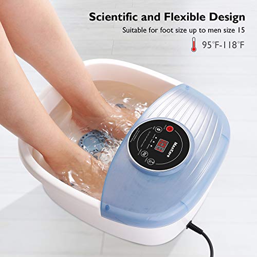 Foot Spa/Bath Massager with Heat Bubbles Vibration 3 in 1 Functio...