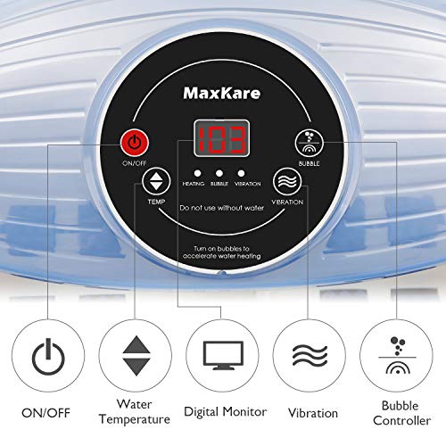 Foot Spa/Bath Massager with Heat Bubbles Vibration 3 in 1 Functio...