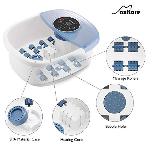 Foot Spa/Bath Massager with Heat Bubbles Vibration 3 in 1 Functio...
