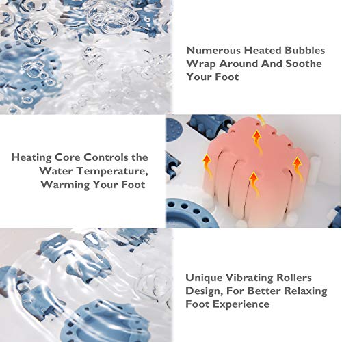 Foot Spa/Bath Massager with Heat Bubbles Vibration 3 in 1 Functio...