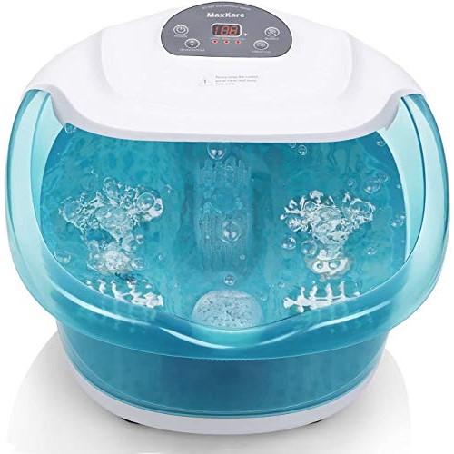 Foot Spa/Bath Massager with Heat Bubbles Vibration 3 in 1 Functio...