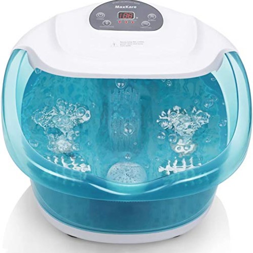Foot Spa/Bath Massager with Heat Bubbles Vibration 3 in 1 Functio...