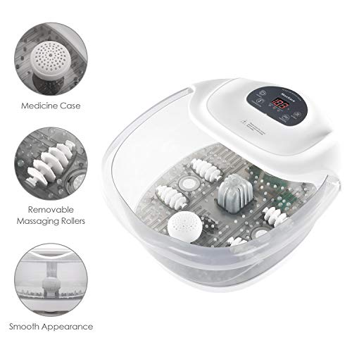 Foot Spa/Bath Soaker with Heat Bubbles Vibration and Massage Pedi...
