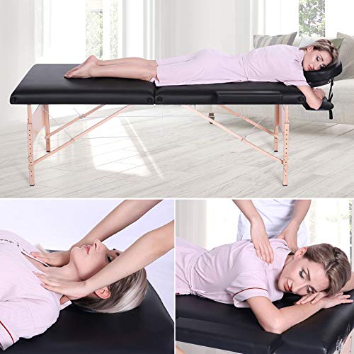 MaxKare Portable Massage Table 84 Facial Spa Bed with Carrying ...