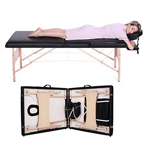 MaxKare Portable Massage Table 84 Facial Spa Bed with Carrying ...