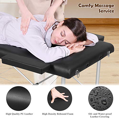 MaxKare Portable Massage Table 84 Inch with Extra Wide Folding Pr...