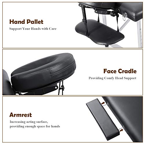 MaxKare Portable Massage Table 84 Inch with Extra Wide Folding Pr...