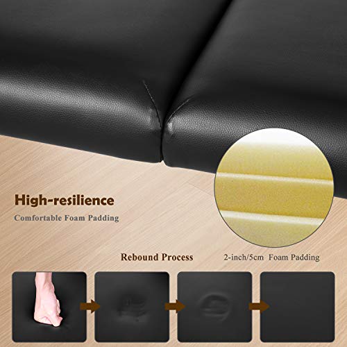 MaxKare Portable Massage Table 84 Inch with Extra Wide Folding Pr...